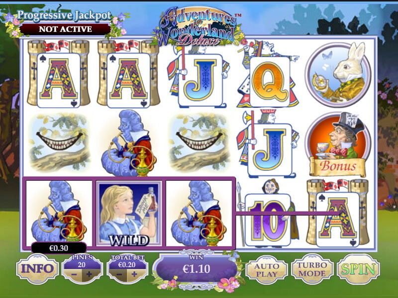 Adventures in Wonderland Tragamonedas – Una tema muy empleada pero un juego diferente, Adventures in Wonderland